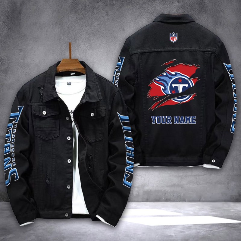 Tennessee Titans Personalized Denim Jacket - Image 2