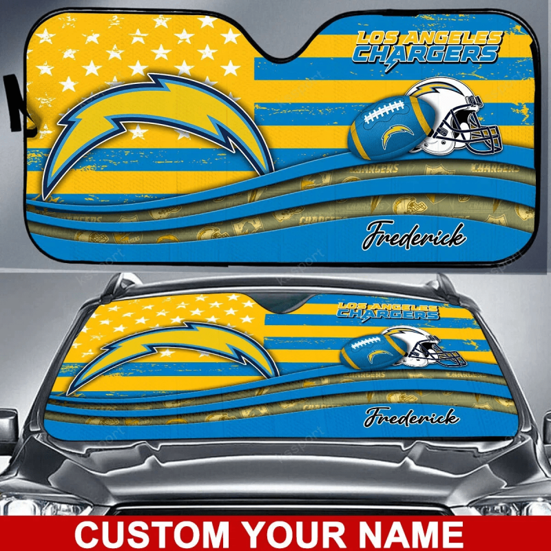 Los Angeles Chargers Personalized Auto Sun Shade