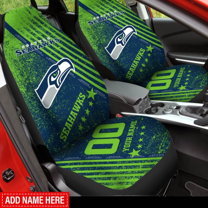 Seattle Seahawks Personalized Car Seat Covers