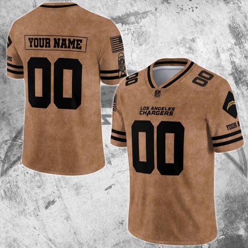 Los Angeles Chargers Personalized V-neck Jersey