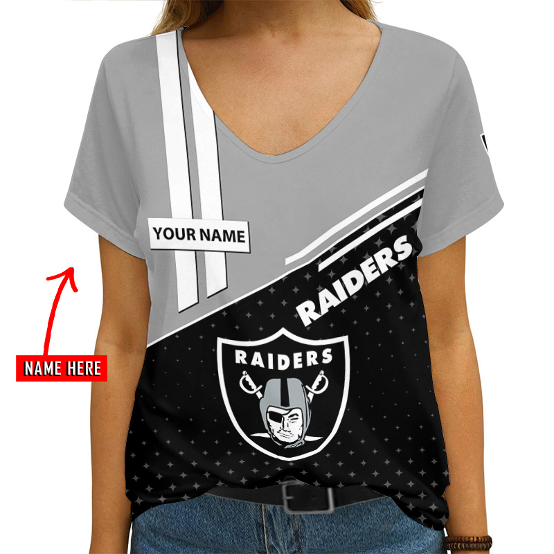 Las Vegas Raiders Personalized V-neck T-shirt Image 3