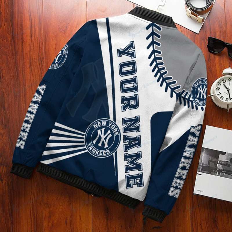 New York Yankees Personalized Bomber Jacket Image 3