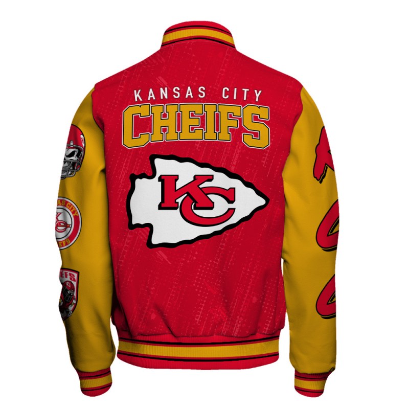Kansas City Chiefs Varsity Jacket Back View