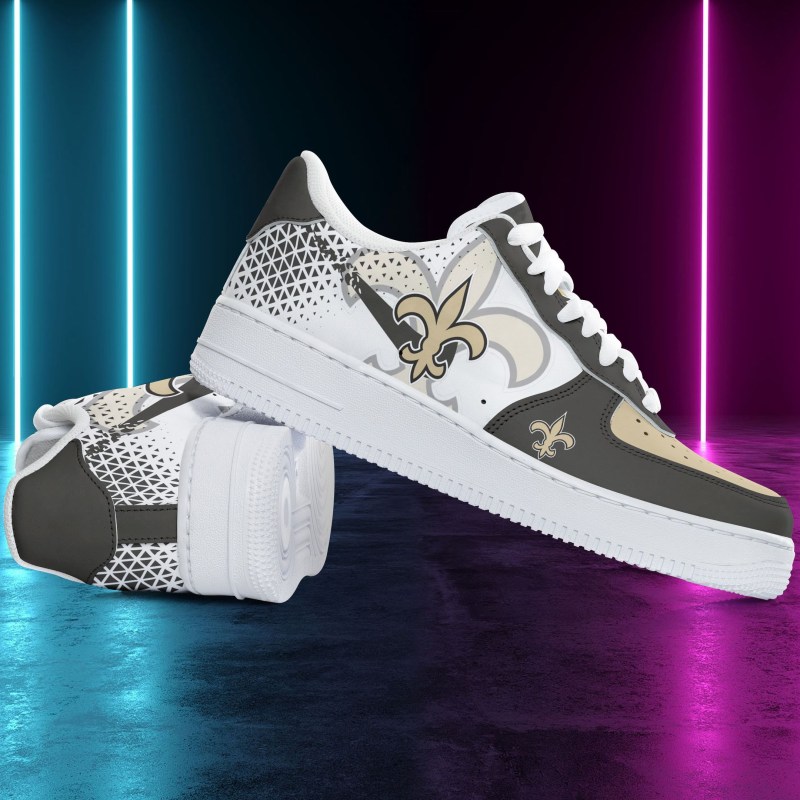 New Orleans Saints AF1 Shoes Side View