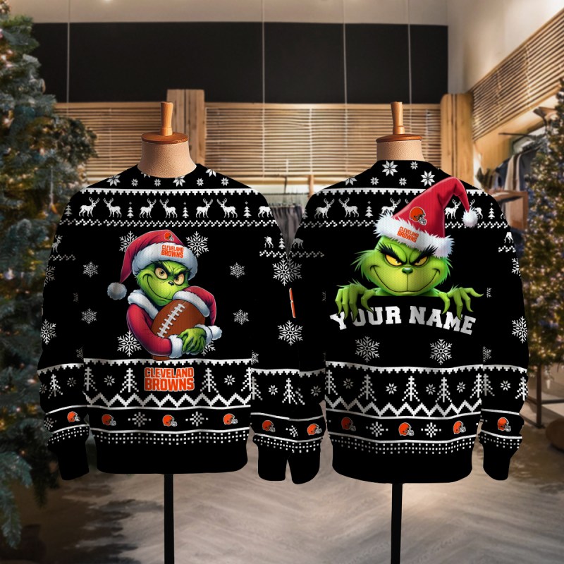 Cleveland Browns Ugly Christmas Sweater Full View