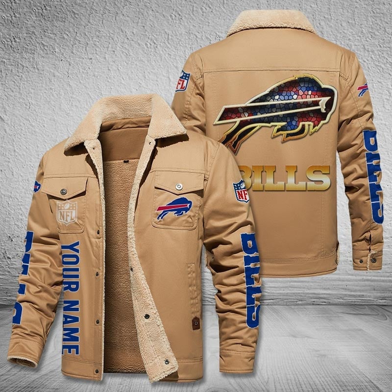 Buffalo Bills Winter Fleece Bomber Jacket back view