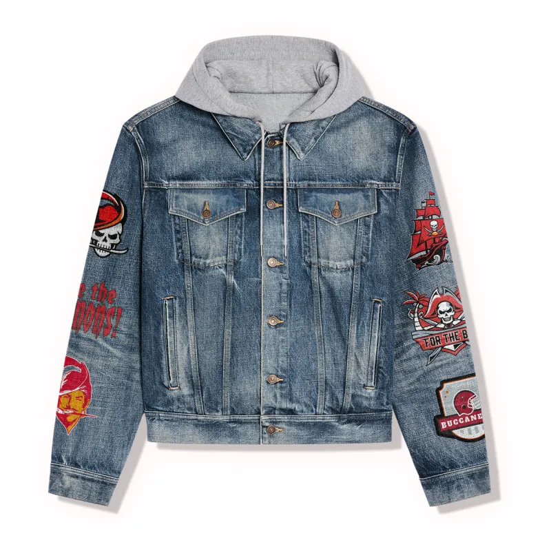 Tampa Bay Buccaneers Premium Hooded Denim Jacket