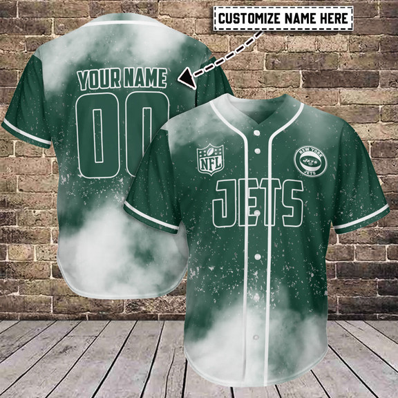 New York Jets Personalized Baseball Jersey