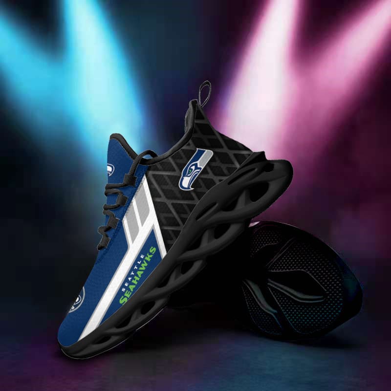 Seattle Seahawks Yezy Running Sneakers Back View