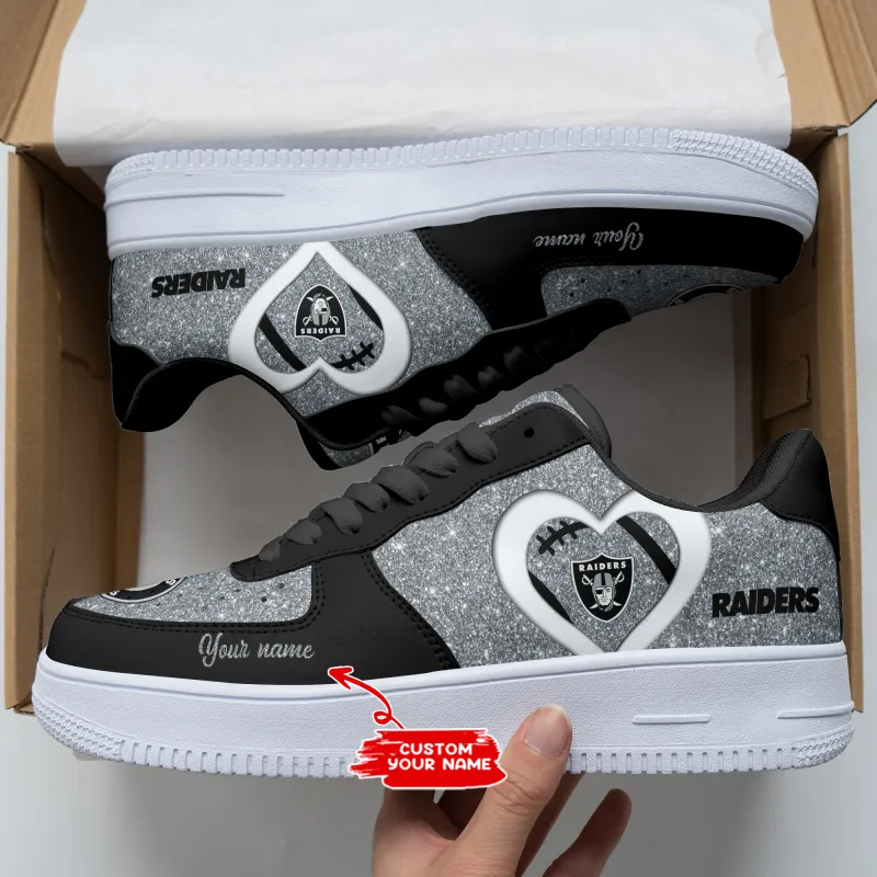 Las Vegas Raiders AF1 Shoes - Back View