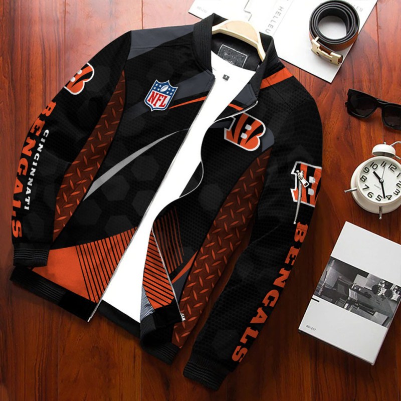 Cincinnati Bengals Bomber Jacket Side View