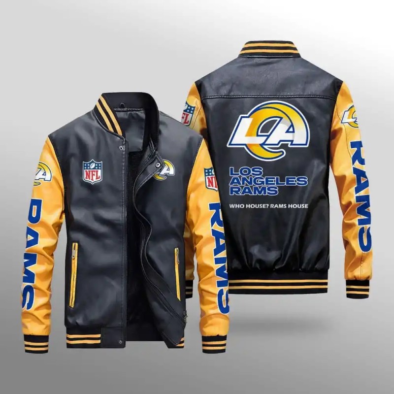 Los Angeles Rams Leather Bomber Jacket