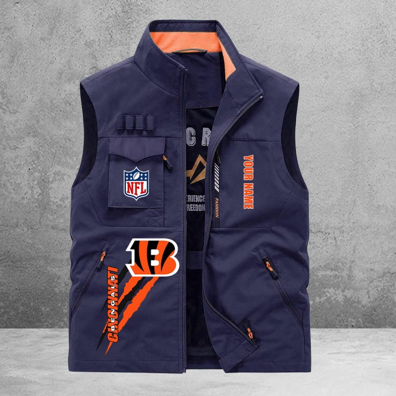 Cincinnati Bengals Multi-Pockets Vest - Side View