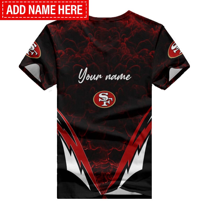 San Francisco 49ers Personalized Summer V-neck T-shirt