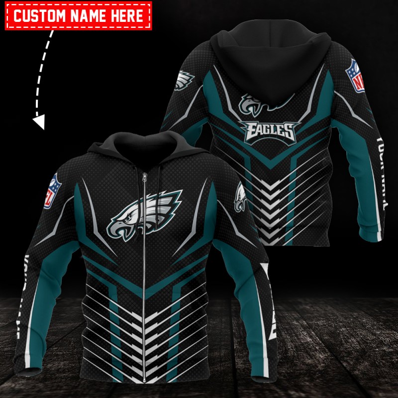 Philadelphia Eagles Personalized Hoodie Detail