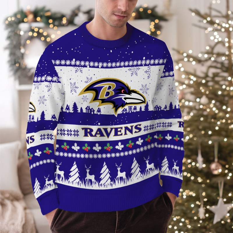 Baltimore Ravens Ugly Christmas Sweater - Outdoor