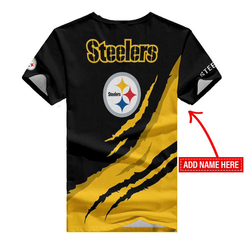 Pittsburgh Steelers Personalized Summer V-neck Women T-shirt