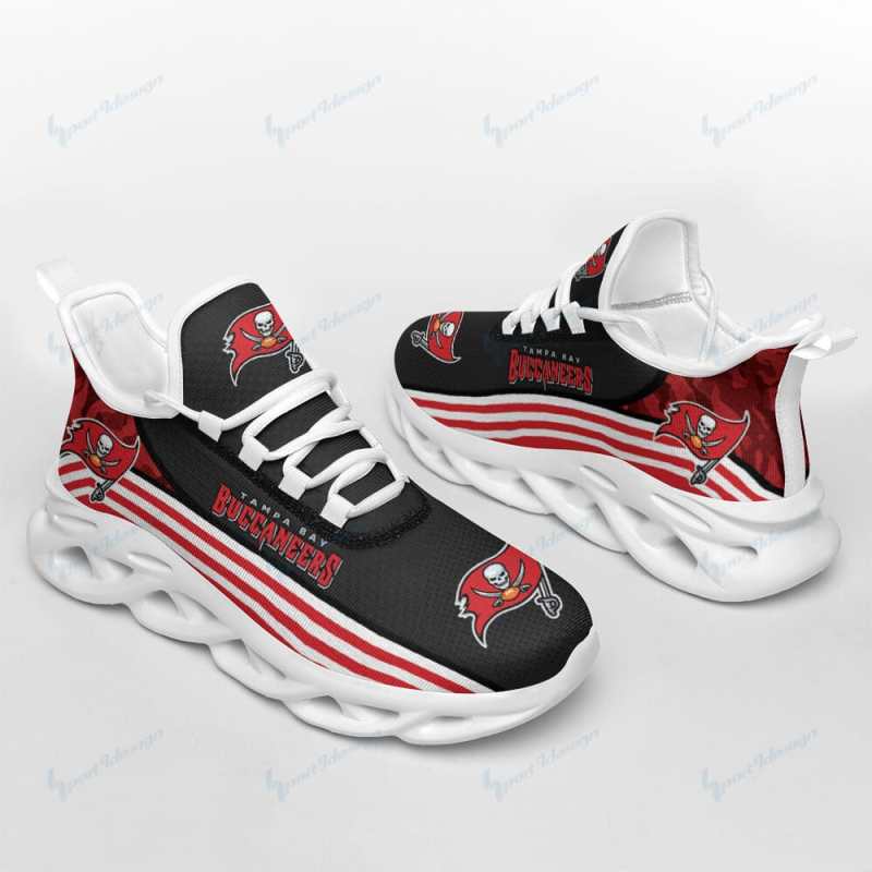 Tampa Bay Buccaneers Yezy Running Sneakers close-up