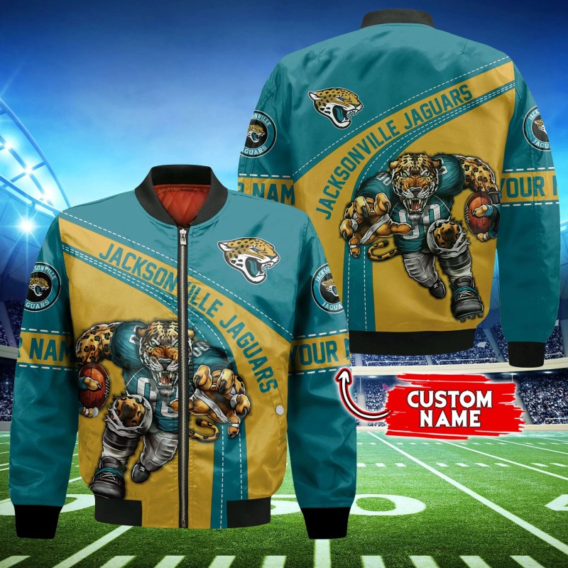 Jacksonville Jaguars Personalized Thick Bomber Jacket
