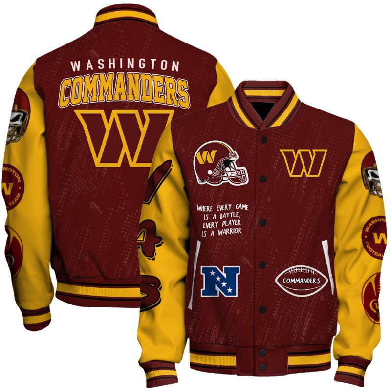 Washington Commanders Unisex Athletic Legacy Varsity Jacket