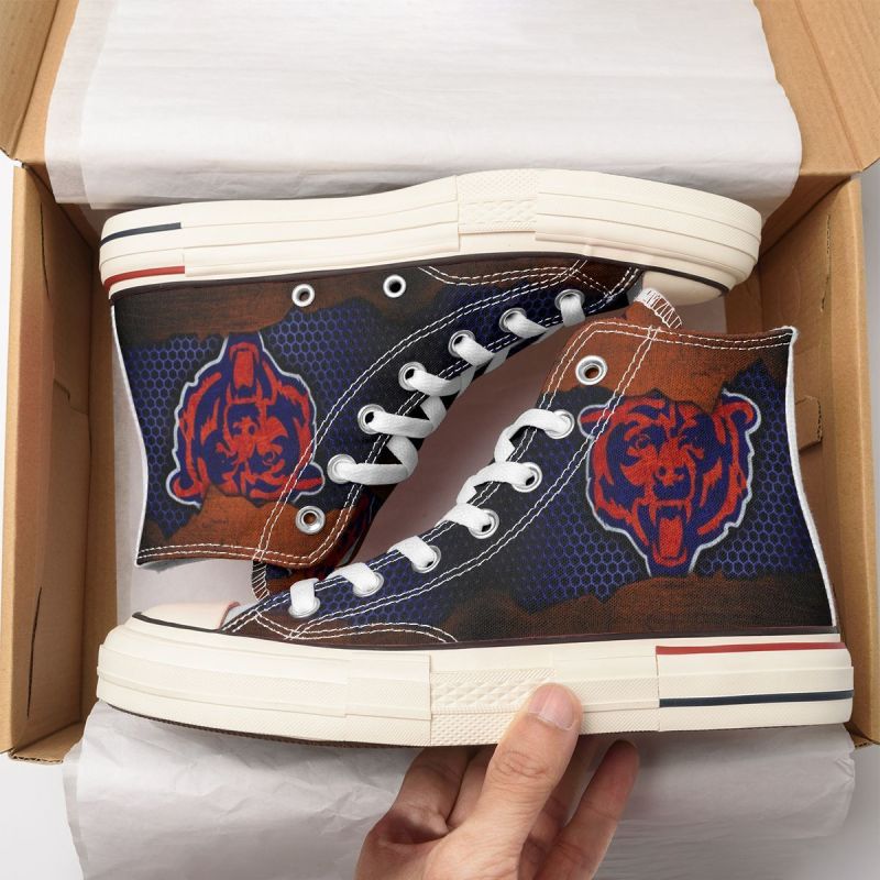 Chicago Bears New High Top Canvas Shoes