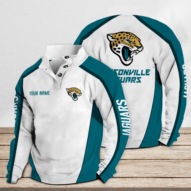 Jacksonville Jaguars Casual Colorful Stand Collar Sweatshirt