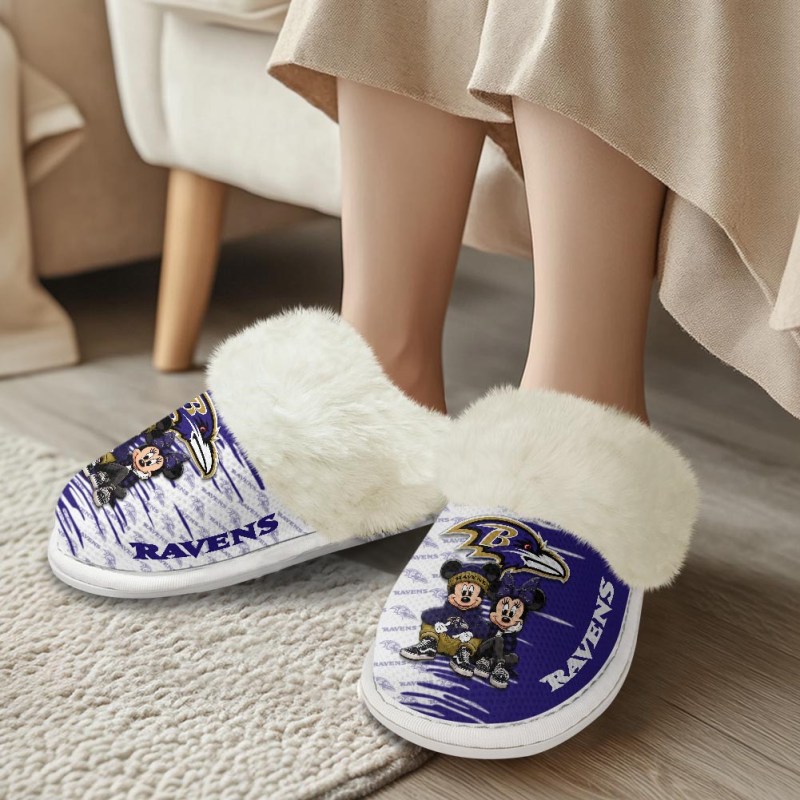 Baltimore Ravens Fuzzy Slippers