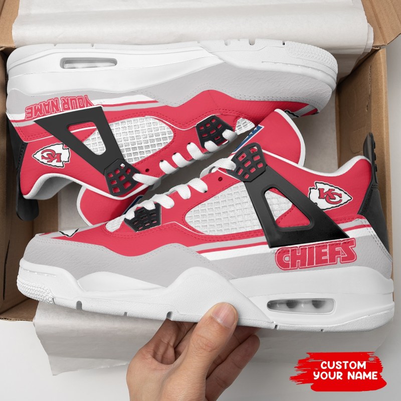 Kansas City Chiefs AJ4 Sneakers White