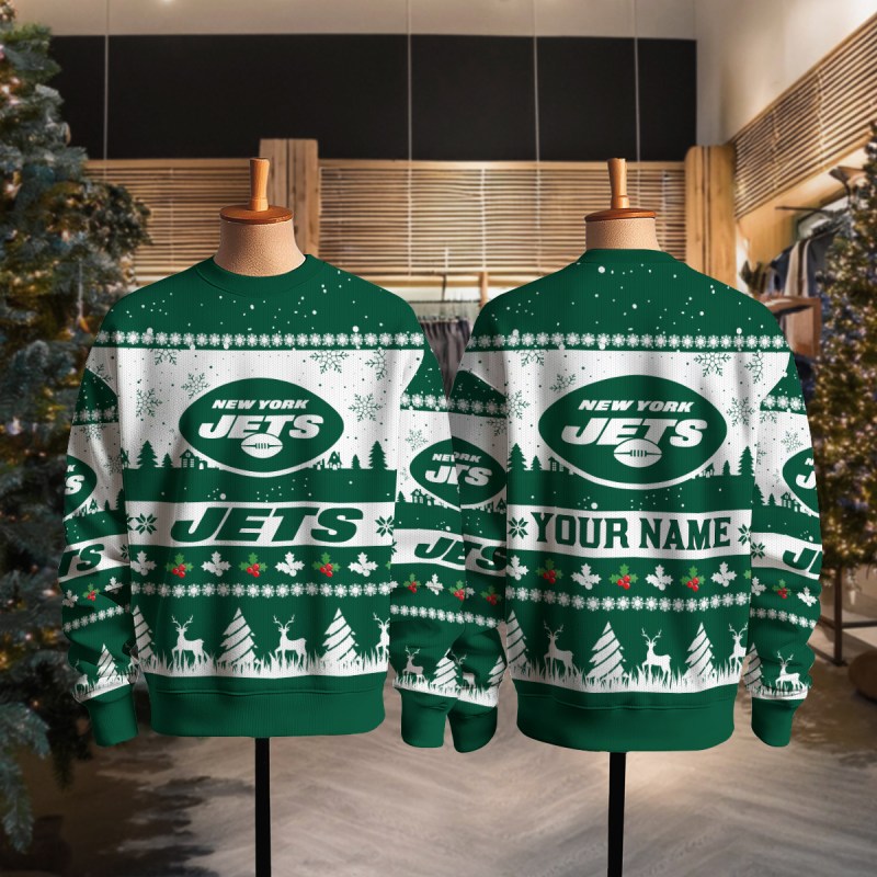New York Jets Ugly Christmas Sweater - Full View