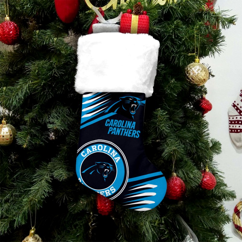 Carolina Panthers Personalized Christmas Socks