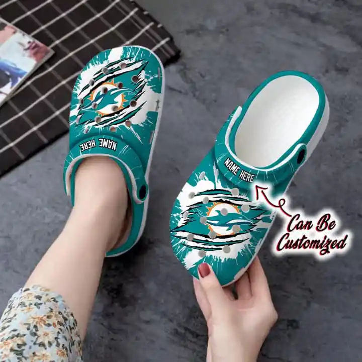 Miami Dolphins Personalized Limited Clog BG257