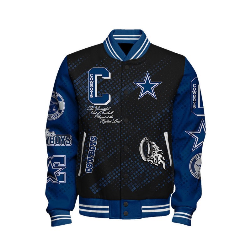 Dallas Cowboys Varsity Jacket Side View