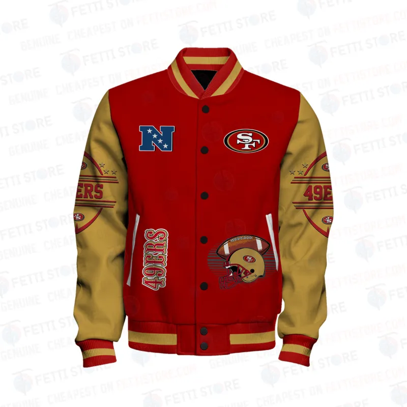 San Francisco 49ers Varsity Jacket Side View