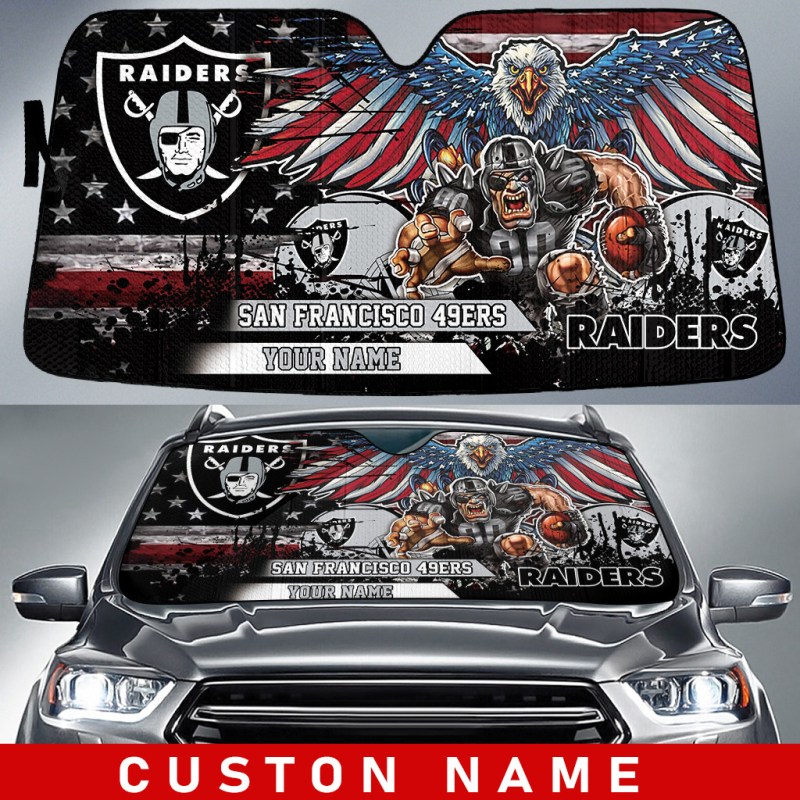 Las Vegas Raiders Personalized Auto Sun Shade