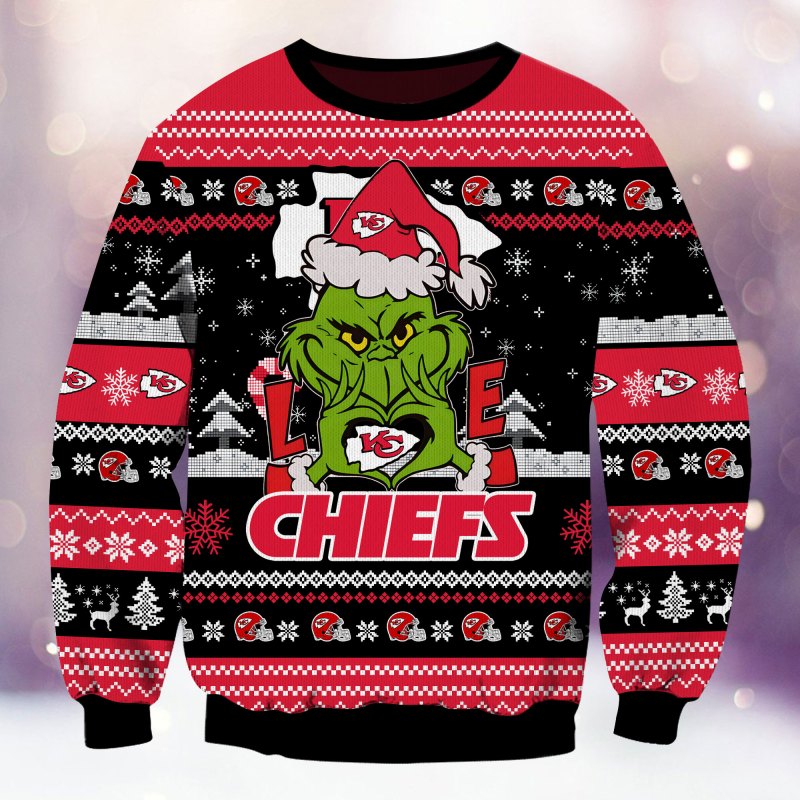 Kansas City Chiefs Ugly Christmas Sweater - Side View