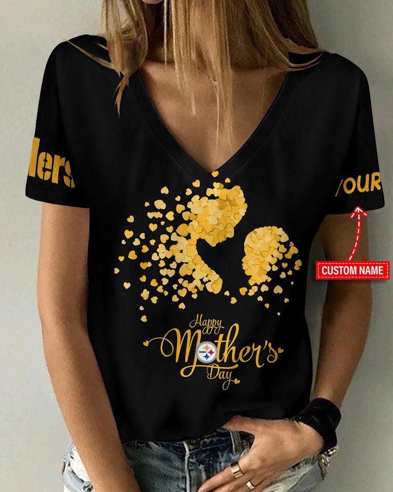 Pittsburgh Steelers V-neck T-shirt