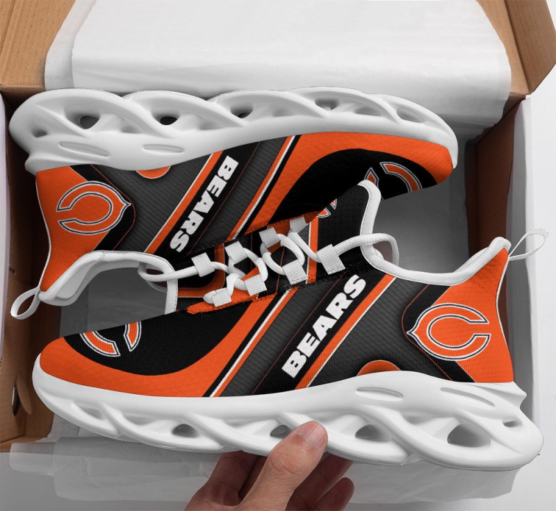 Chicago Bears Yezy Running Sneakers Side View