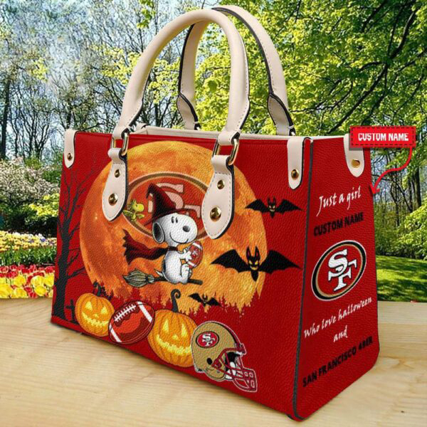San Francisco 49ers NFL Halloween Leather Hand Bag
