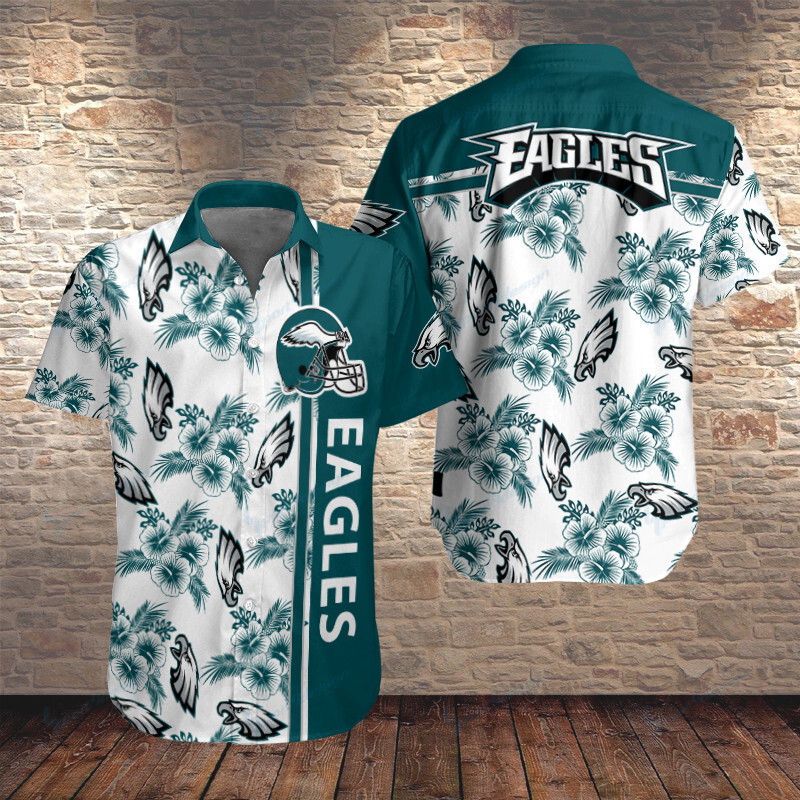 Sizing Chart for Philadelphia Eagles Button Shirt BB049