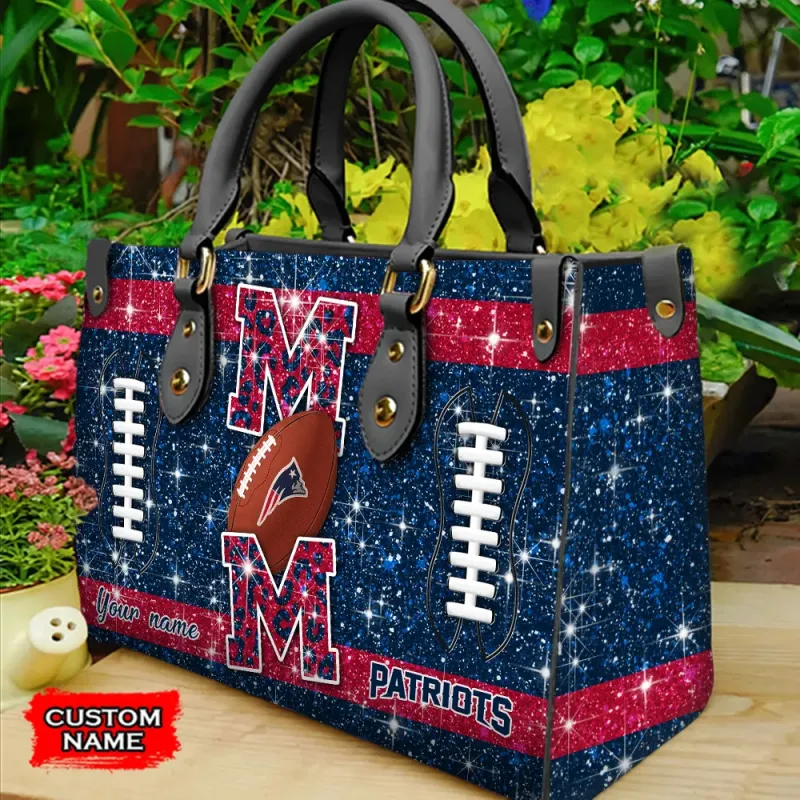 New England Patriots Leather Hand Bag