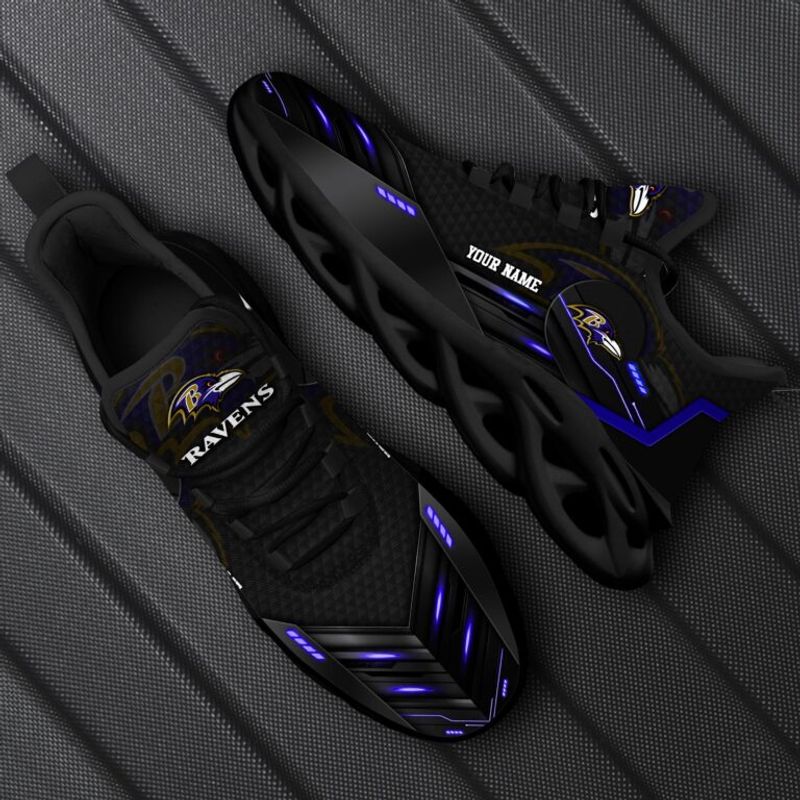 Baltimore Ravens Personalized Yezy Running Sneakers Image 1