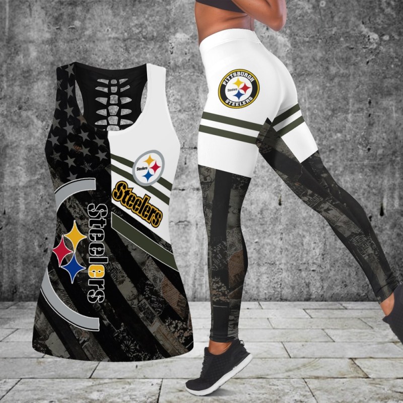 Pittsburgh Steelers Combo Tank Top and Leggings - Image 1