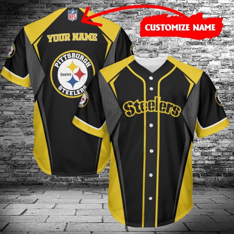 Pittsburgh Steelers Personalized Baseball Jersey
