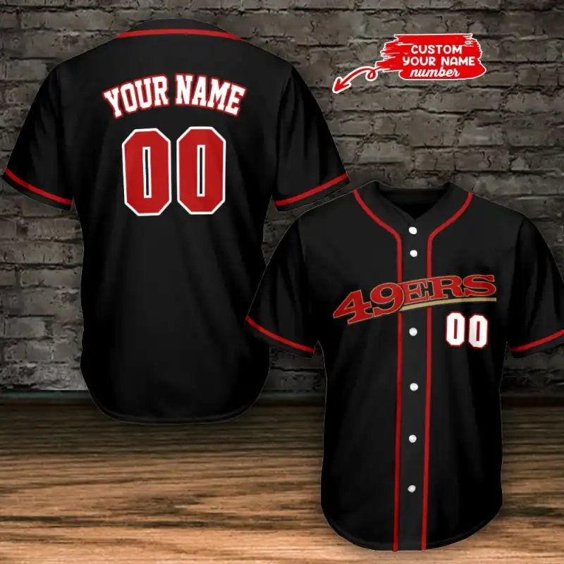 San Francisco 49ers Baseball Jersey Black