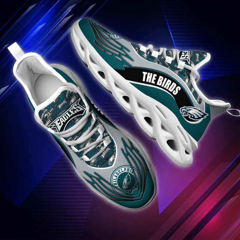 Philadelphia Eagles Yezy Running Sneakers Side View