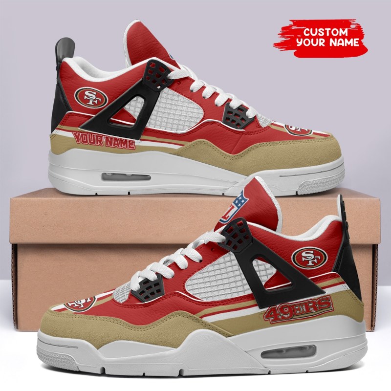 San Francisco 49ers AJ4 Sneaker Side View