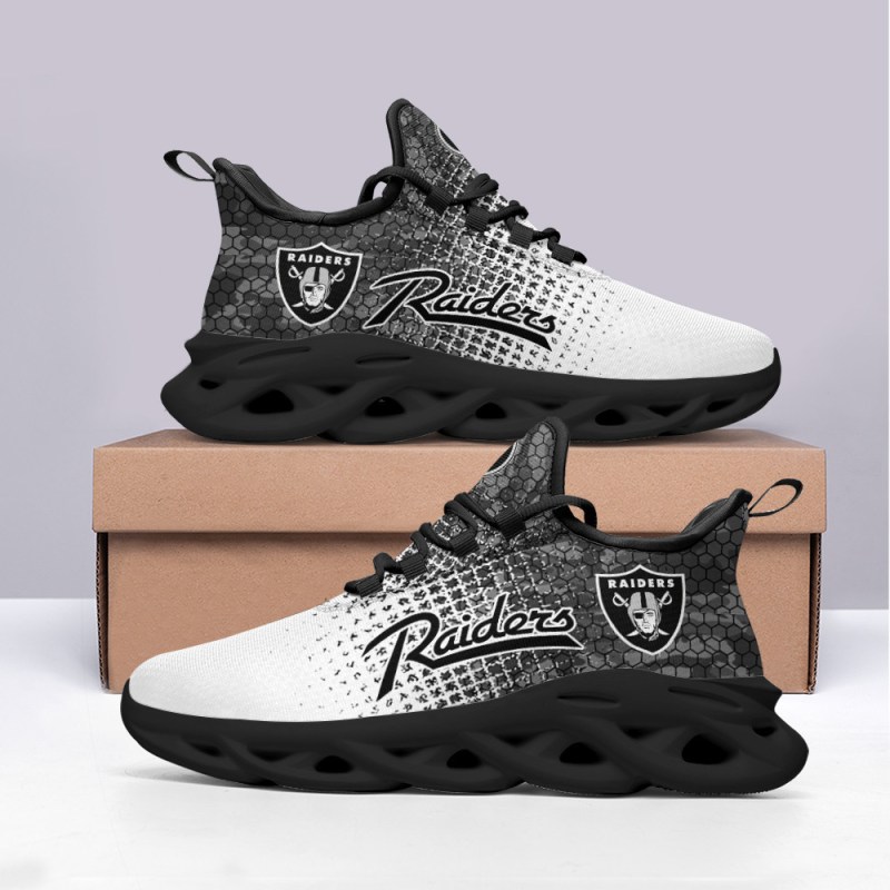 Las Vegas Raiders Yezy Running Sneakers - Back view