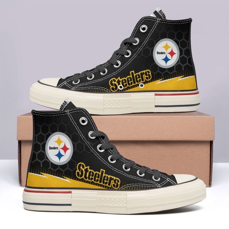 Pittsburgh Steelers Canvas Shoes Side View