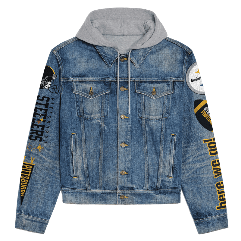 Pittsburgh Steelers Premium Hooded Denim Jacket Image 2