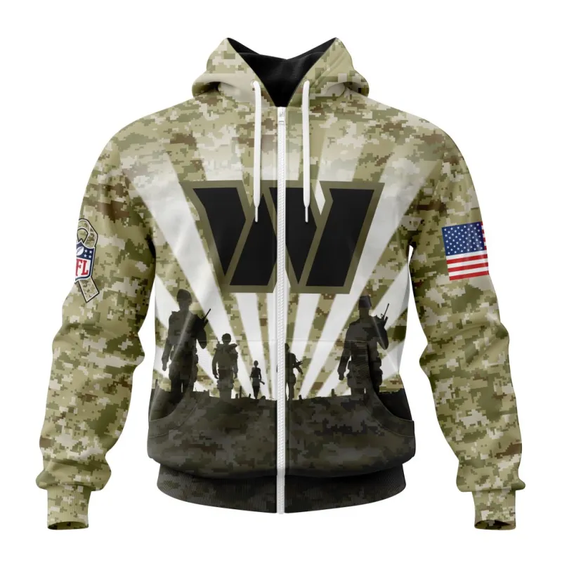 Washington Commanders Zip Hoodie Front